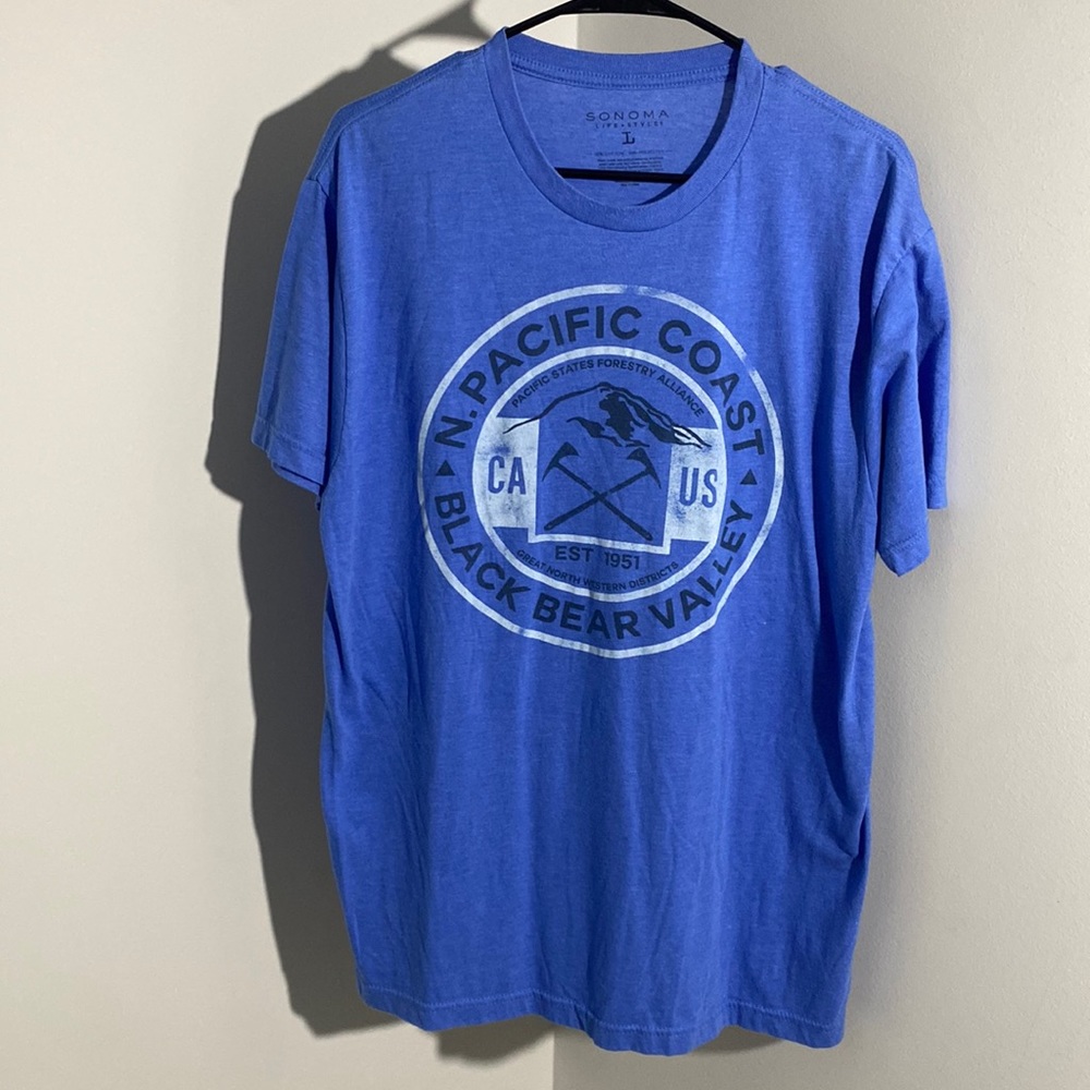 Light Blue Sonoma Lifestyle 50/50 Cotton-Polyester Soft Large